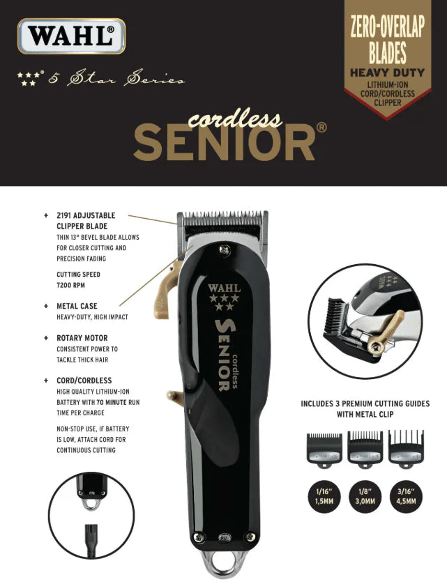 Wahl 5 Star Senior Cordless Clipper