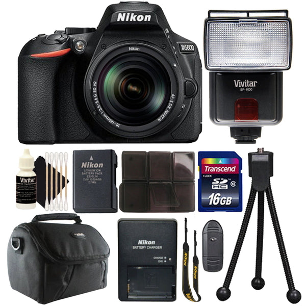 NikonNikon D5600 24.2MP DSLR Camera with 18-140mm VR Lens , Slave Flash and Accessory Kit
 D5300 24.2MP DSLR Camera with 18-140mm VR Lens , Slave Flash and Accessory Kit