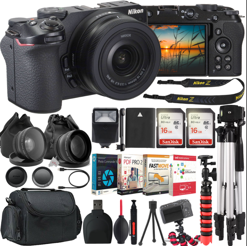 Nikon Z30 Mirrorless Camera with DX 16-50mm Lens All You Need Accessory Bundle