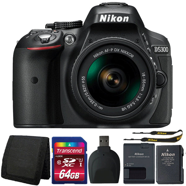 Nikon D5300 24.2MP Digital SLR Camera with 18-55mm Lens and Accessories