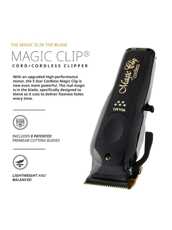Wahl 5 Star Cordless Black Magic Clip Clipper