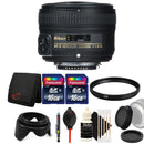 Nikon AF-S NIKKOR 50mm f/1.8G Lens and Accessory Kit For Nikon Digital SLR Cameras