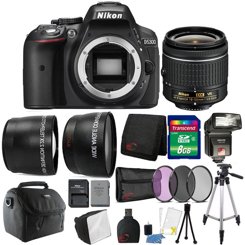 Nikon D5300 24.2MP DSLR Camera with 18-55mm Lens , TTL Flash and 8GB Accessory Kit