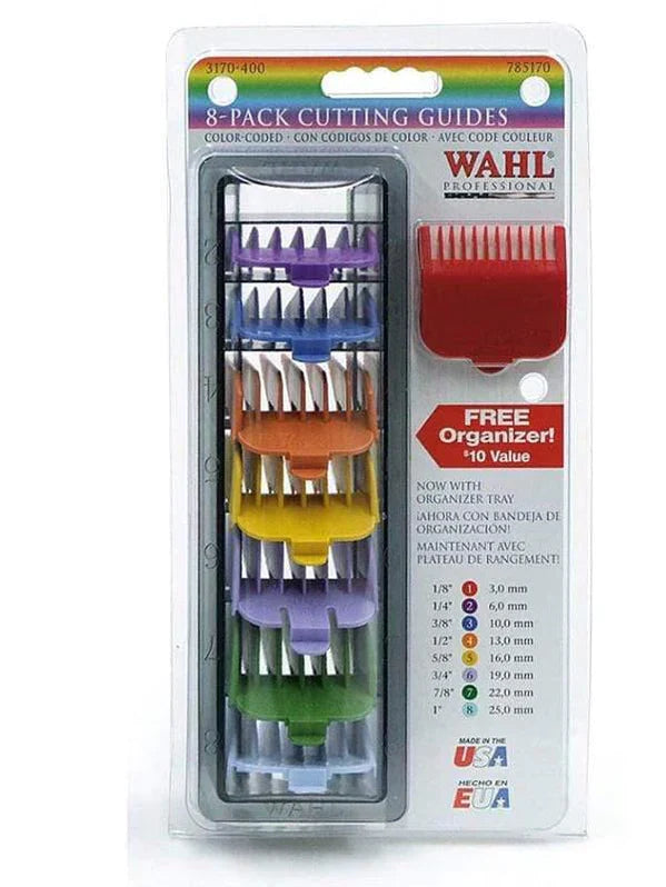 Wahl 8-Pack Color Coded Comb Guide Set #3170-400